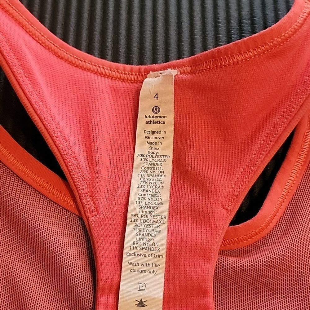 Lululemon racerback with meshing Tank - Picture 7 of 8